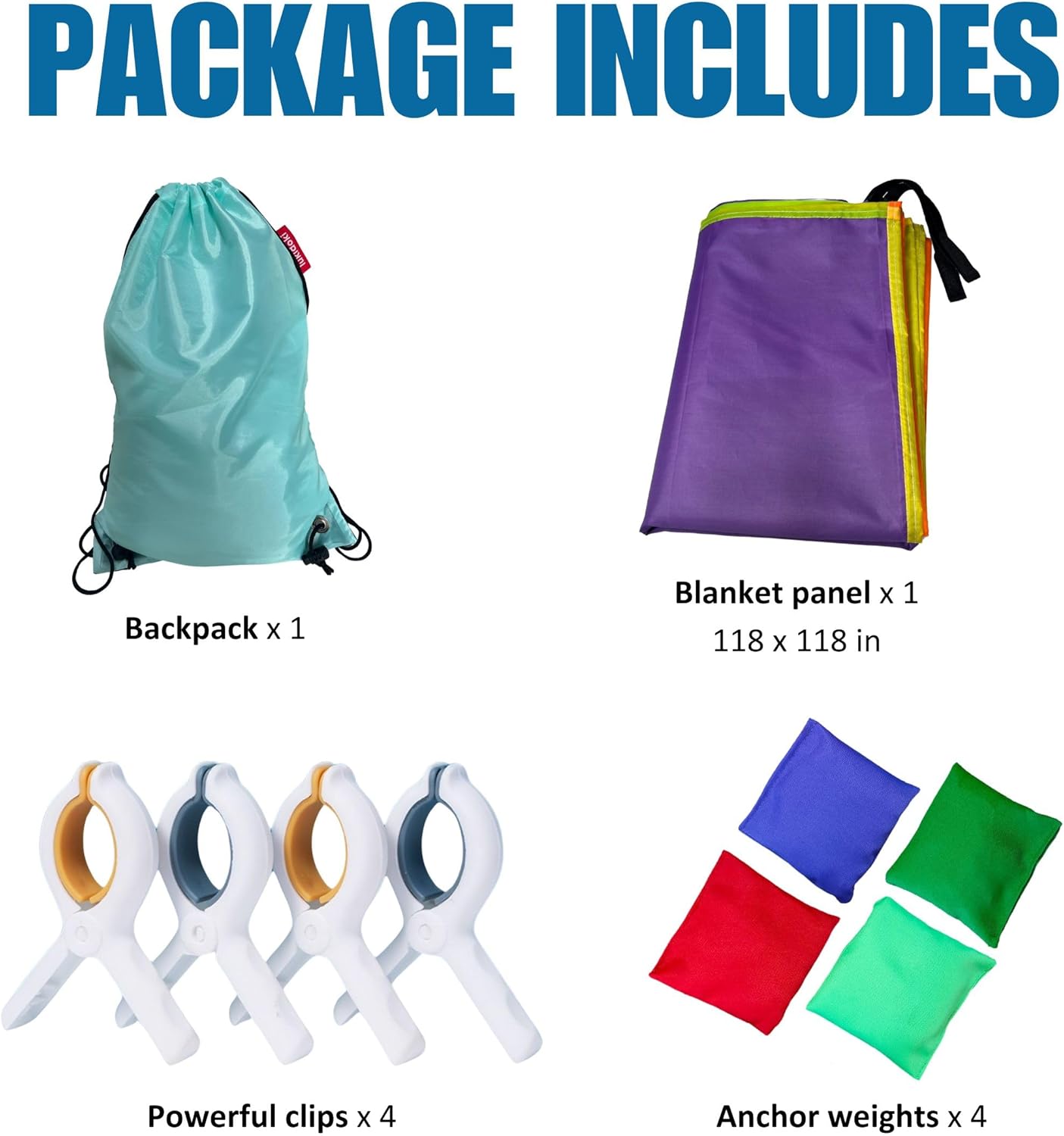 Blanket Fort Building Kit for Kids - Large Lightweight Blanket and Clips with CPC Certification