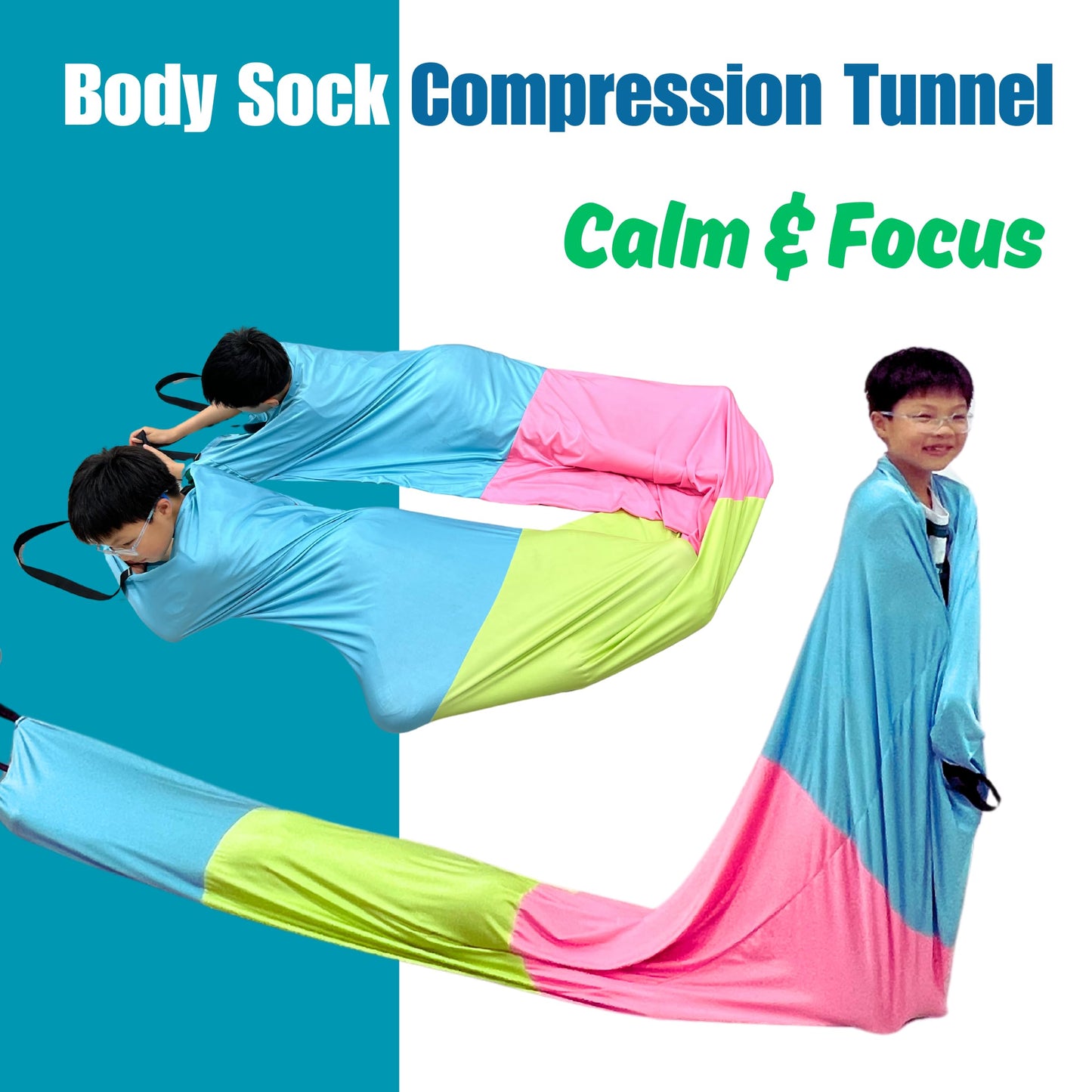 10-Foot Sensory Compression Tunnel for Calming Play – Enhance Motor Skills & Relaxation